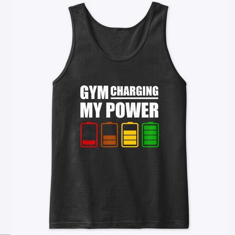 Gym charging my power t-shirt