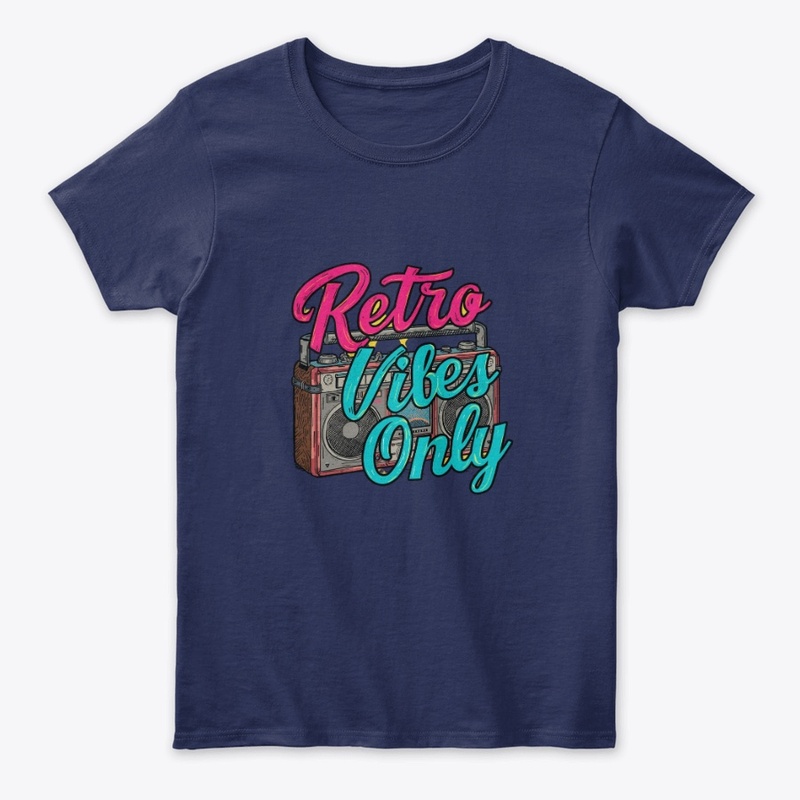 Retro Vibes Only Boombox Design
