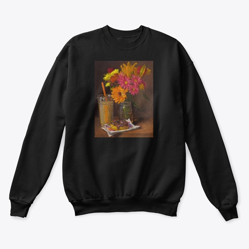 Donut Coffee and Flowers