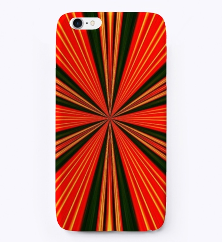 Red And Gold Stretched Stripes Print 