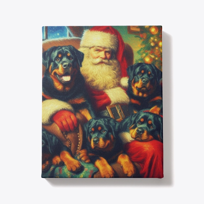 Rottweilers With Santa