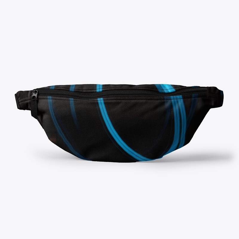 Black and Blue Swirl Abstract