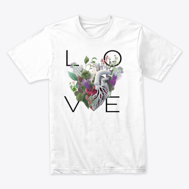 LOVE Blossom Floral Heart
