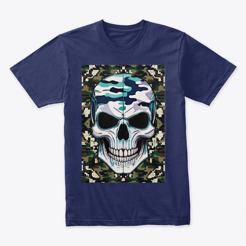 Cartoon Camo Skull VB-340