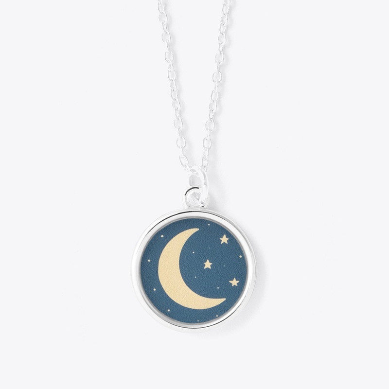 moon and stars pattern