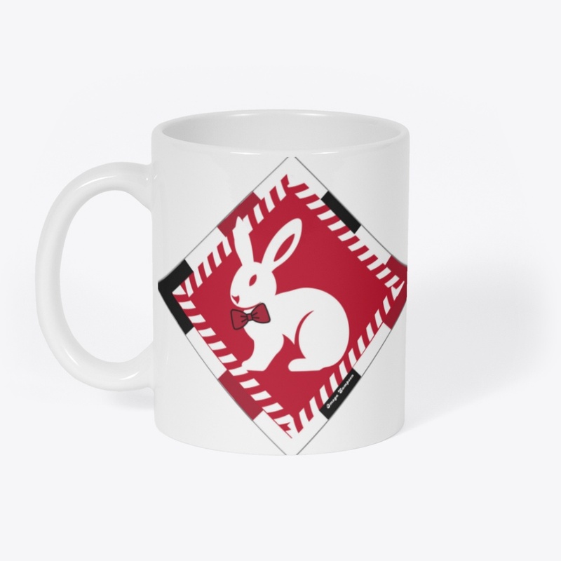 Red and White Bunny in Bow Tie 