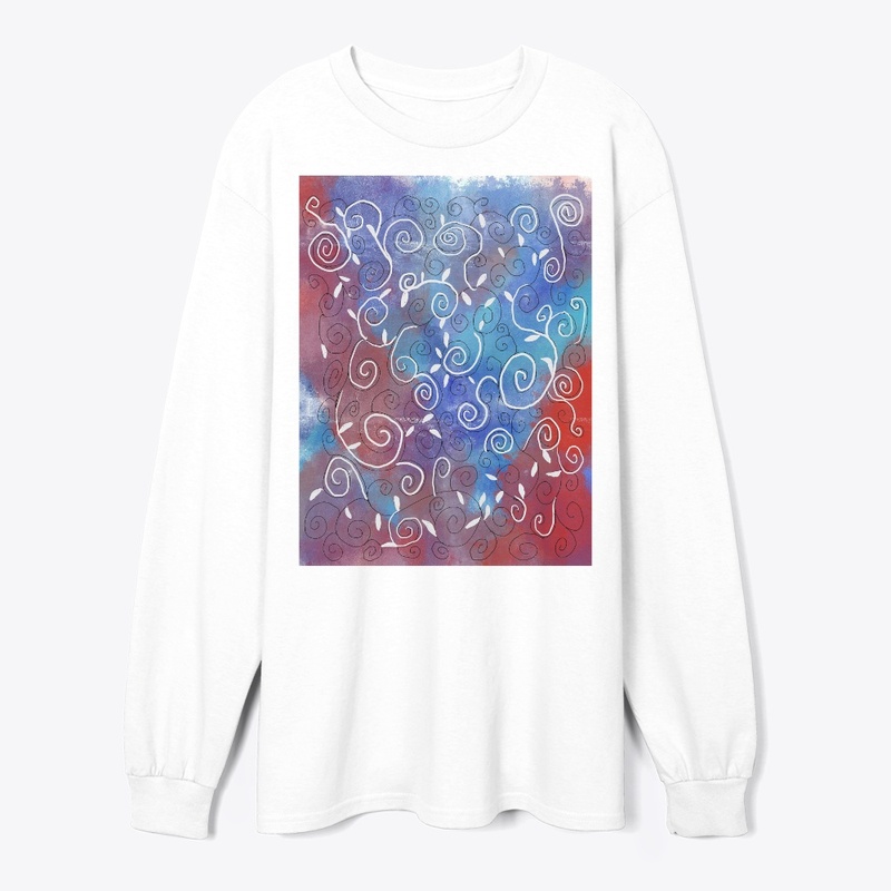 Blue and White Swirls