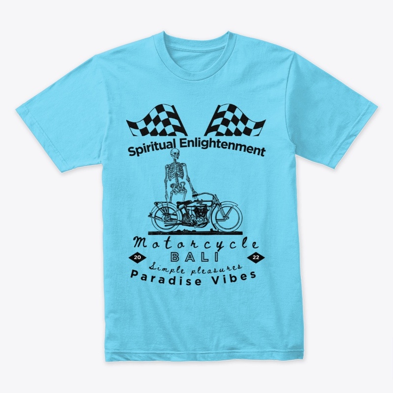 Motorcycle enlightenment with flag