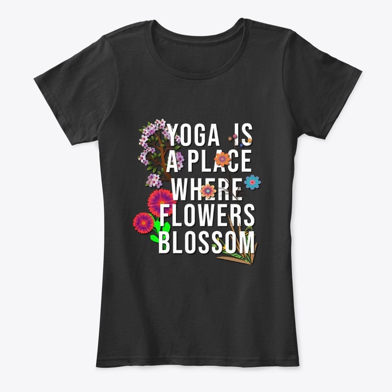 Yoga and flower blossom
