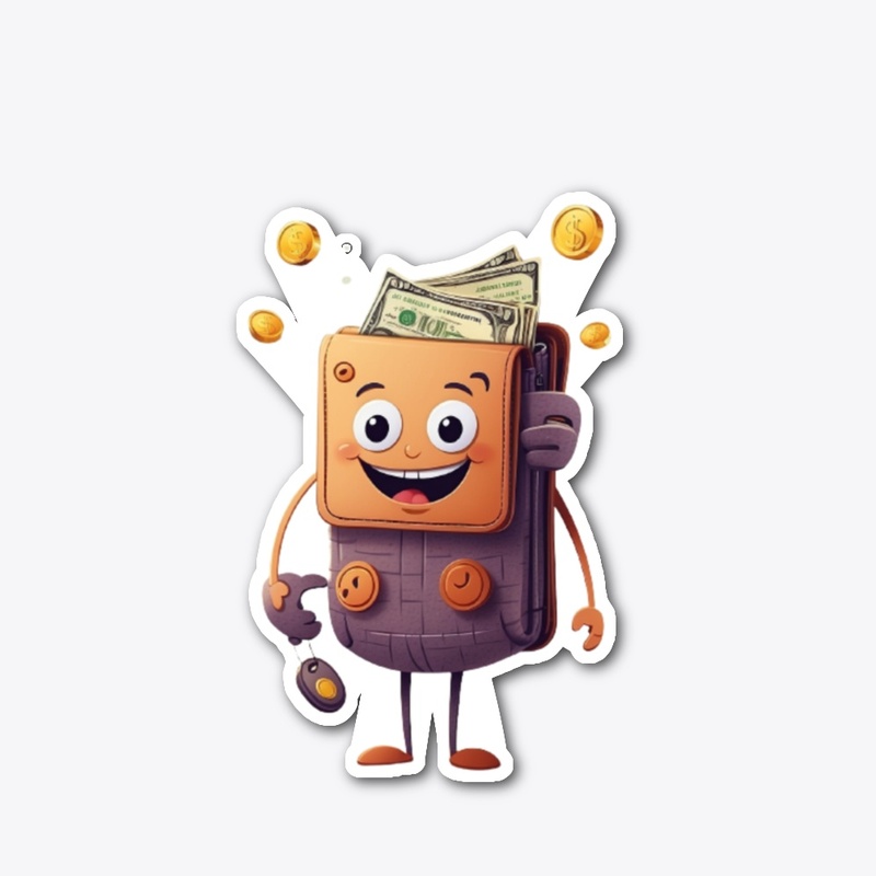 Wallet buddy tee: Money smiles.