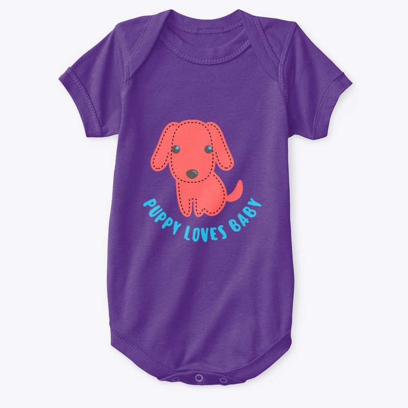 Puppy loves baby onesie