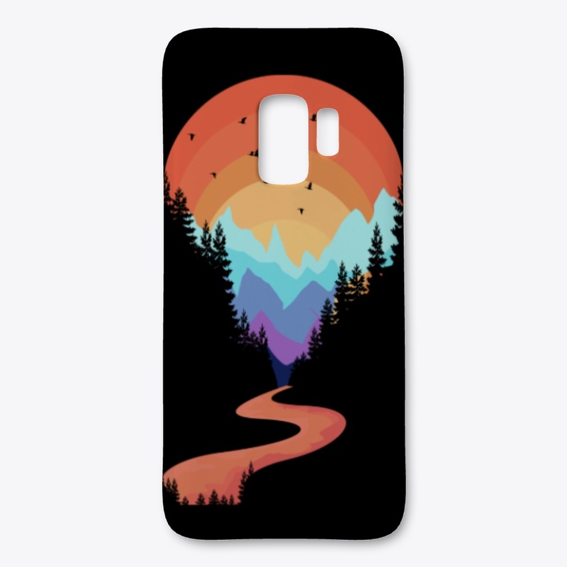 Retro  Forest Sunrise