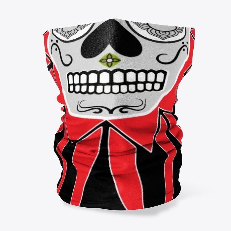Day of The Dead Gray Sugar Skull