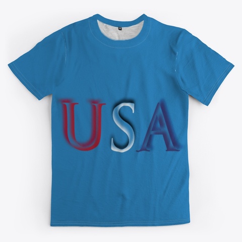 Usa Denim Blue áo T-Shirt Front