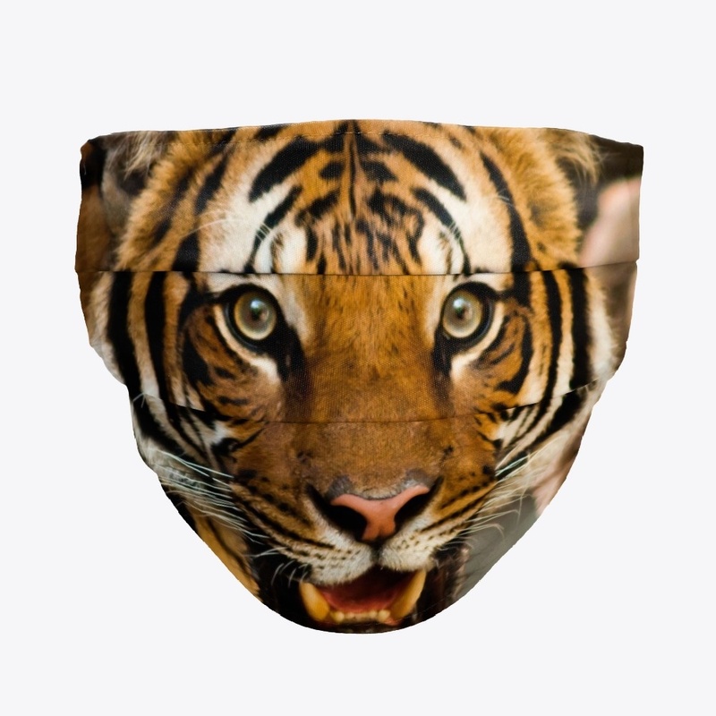 Tiger Head Face Mask