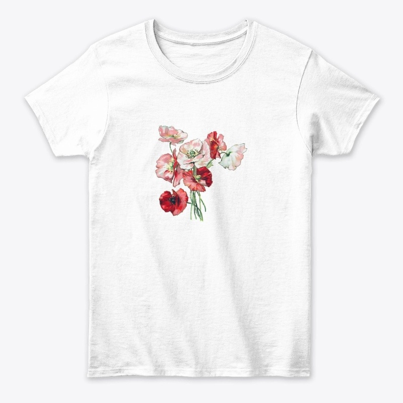 Realistic Red and Pink Flowers Design