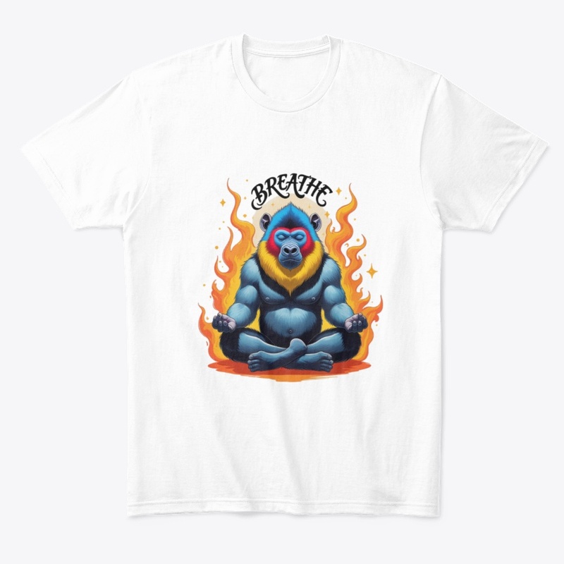 BREATHE – Meditating Mandrill Art