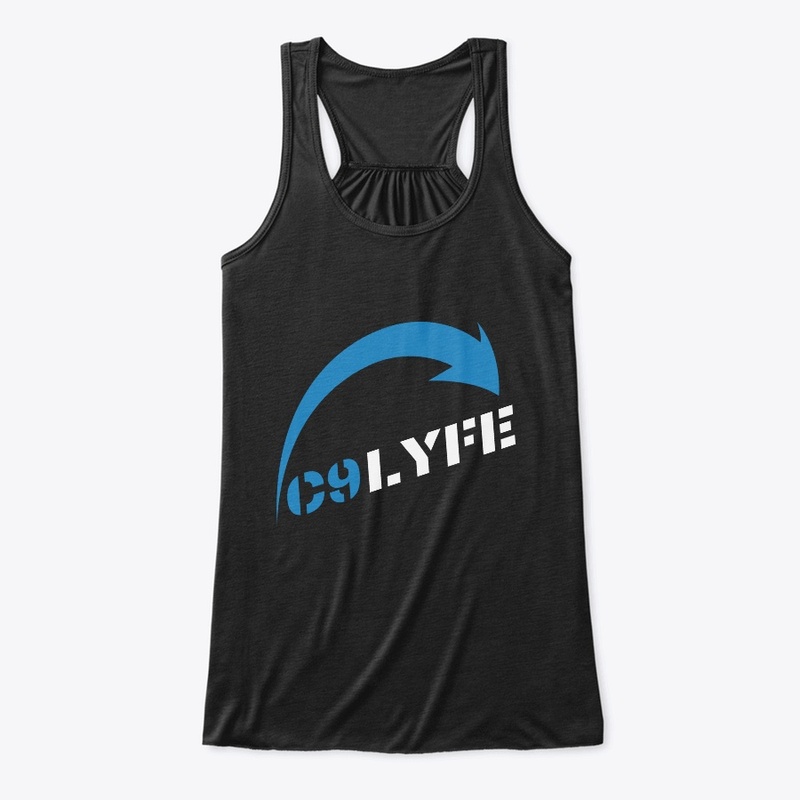 Womens Flowy Tank Top- White Logo