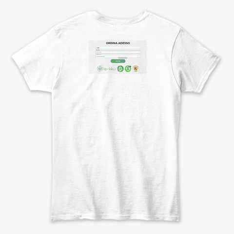 Lekku Hemp Drops White T-Shirt Back