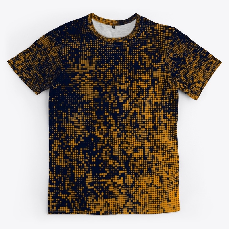 Yellow And Black 3D Design T-shirt