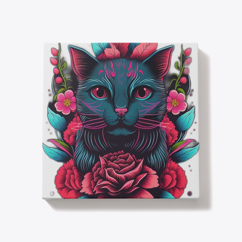 CAT IN FLOWER