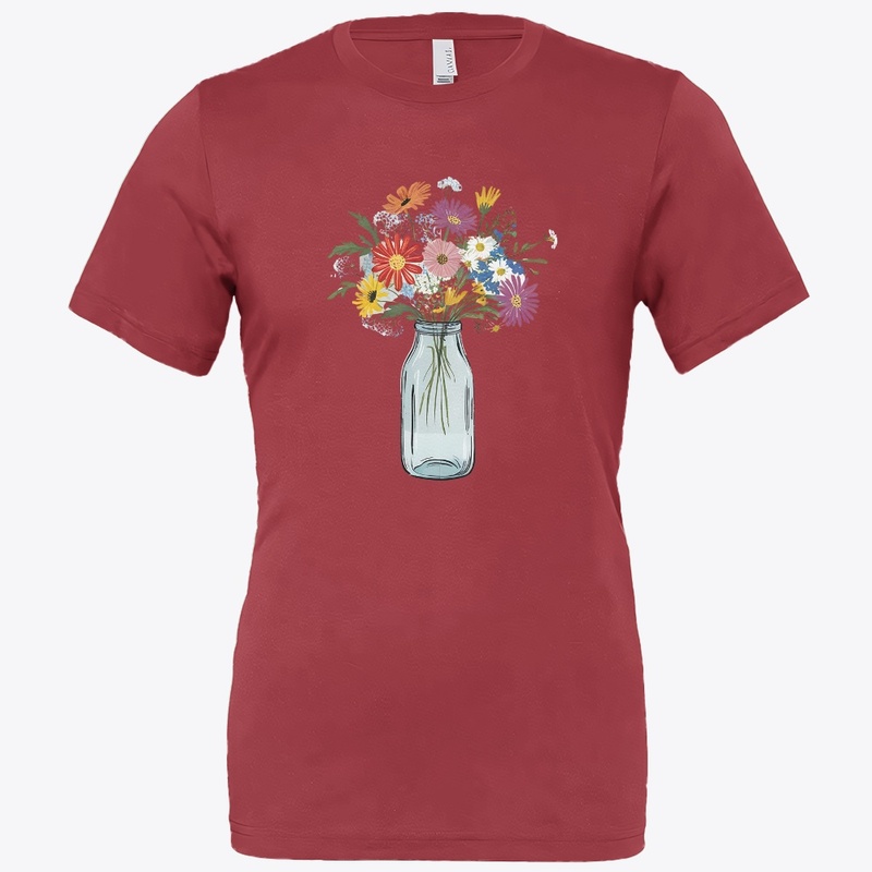Mason Jar With Flowers