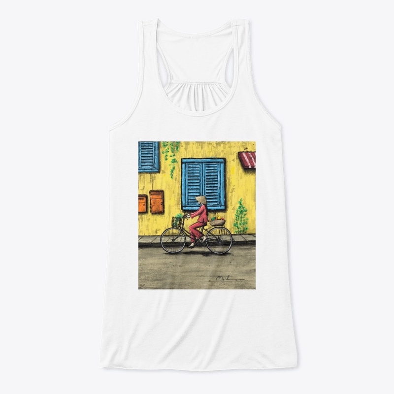 Bicycle girl art print
