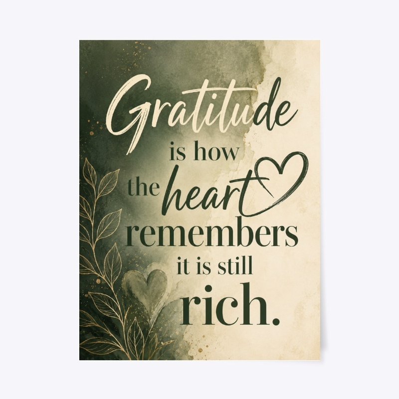 Rich Heart Gratitude Print