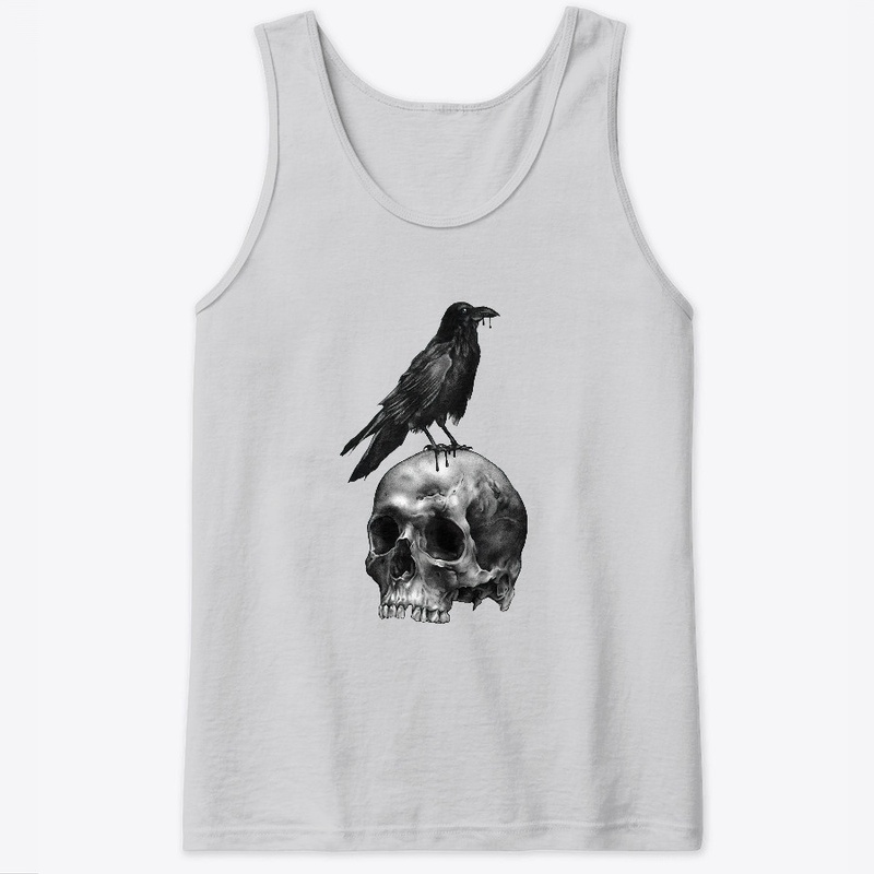 Raven on Skull
