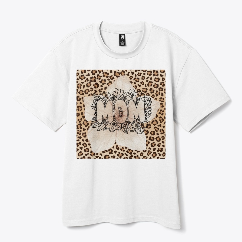 Mom with Cheetah Print & floral pattern