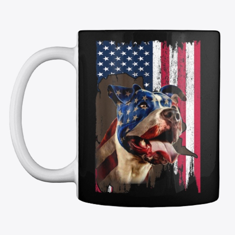Pitbull American Flag Independence Day