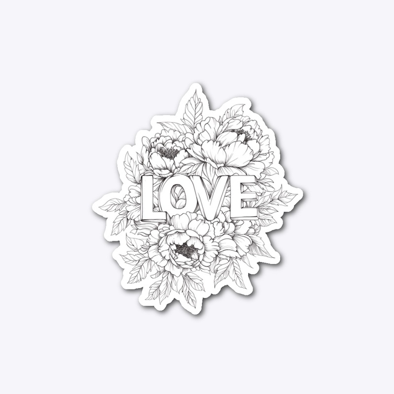 Love with flowers