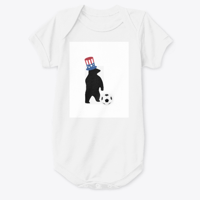  American flag football Tee w/ bear