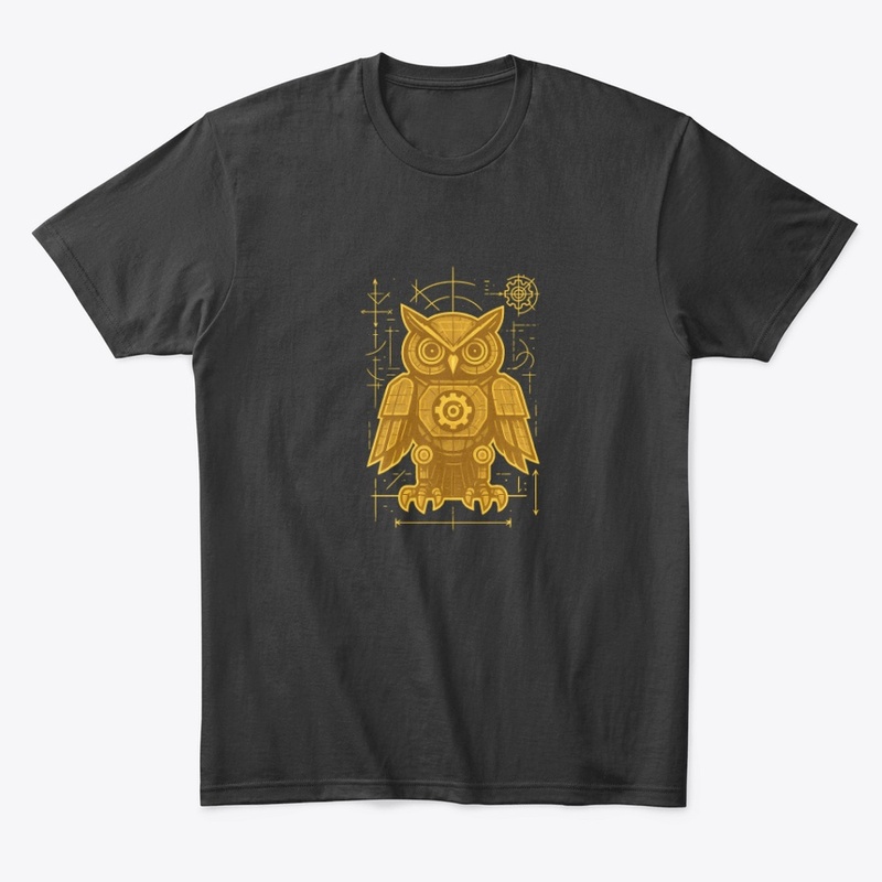 The MechOwl – Cyber Wisdom Blueprint Tee