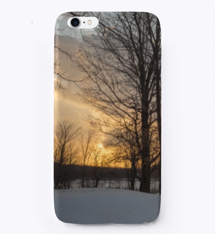SUNSET VIEW AND WINTER LANDSCAPE