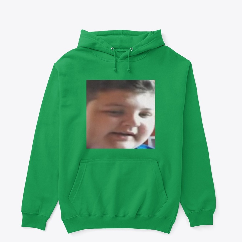 Dull's face on a hoodie
