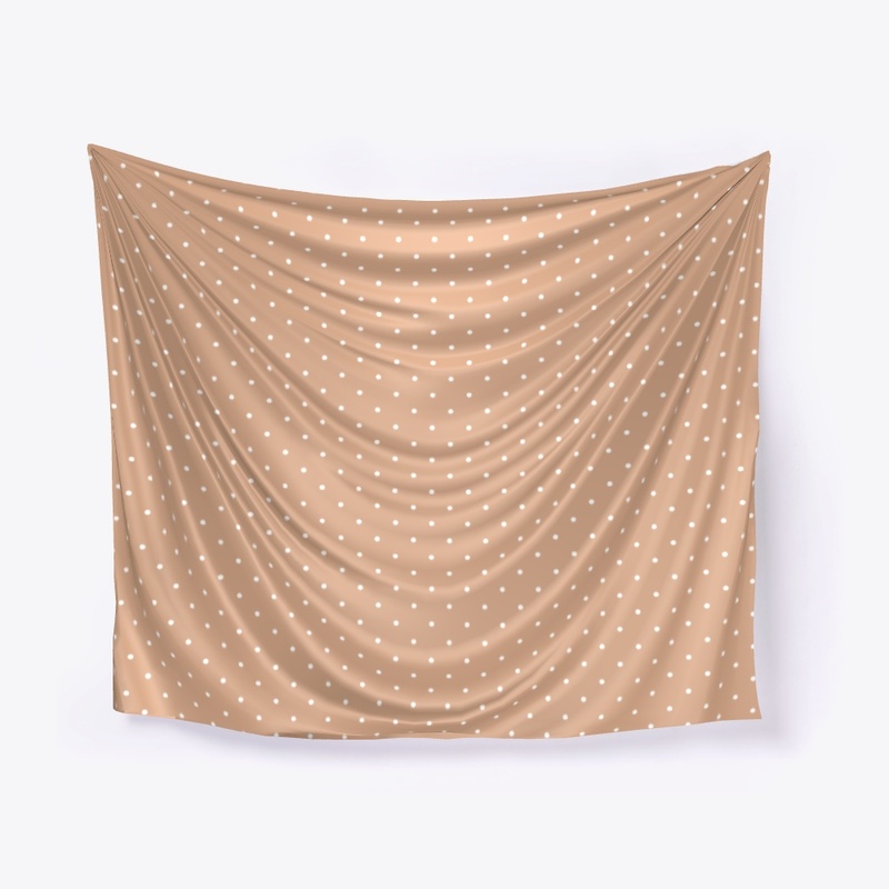 Coffee White Polka