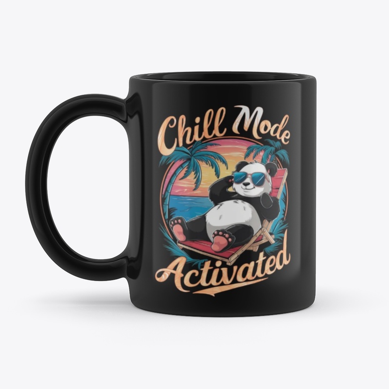 Chill Mode Activated Panda Beach Mug