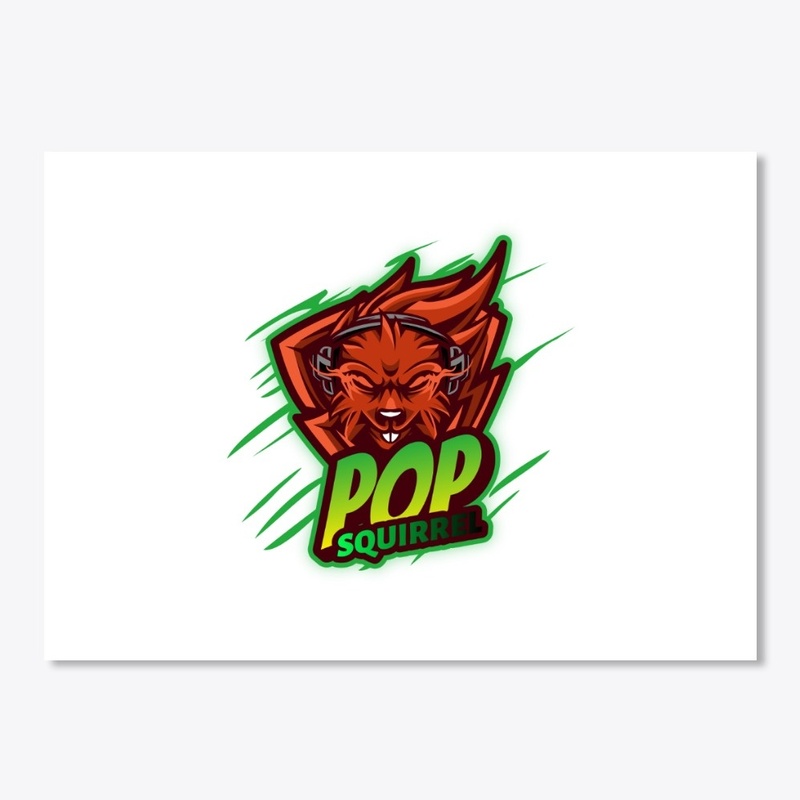 cartoon logo design: pop squirrel