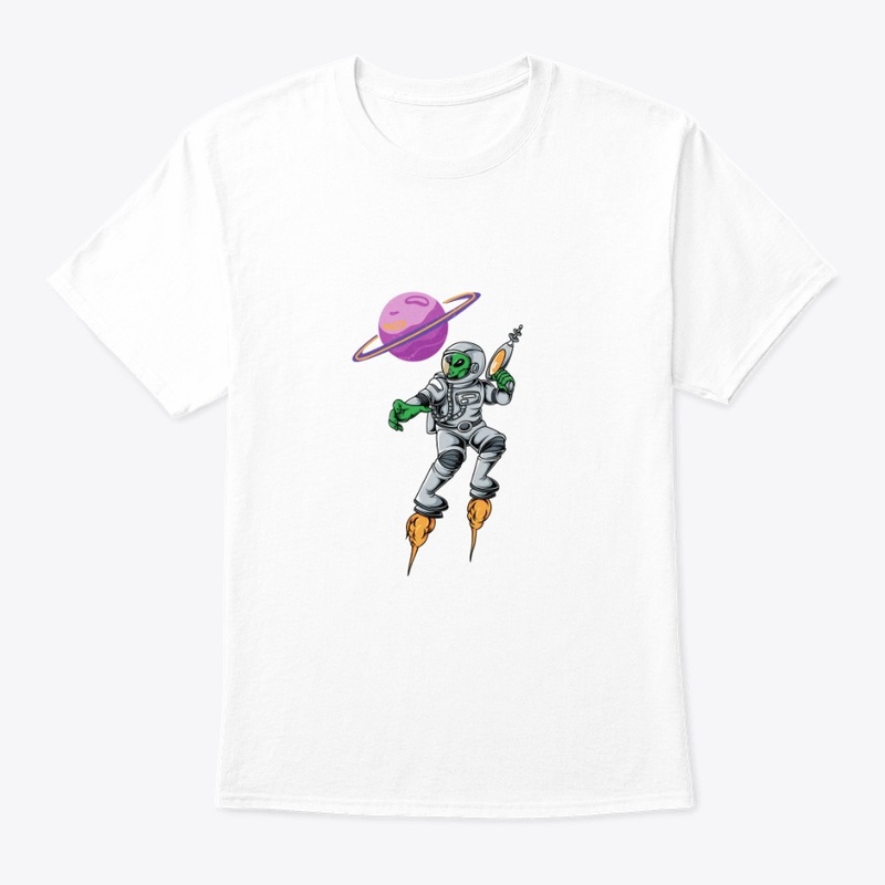 White Astronaut Graphic T-Shirt