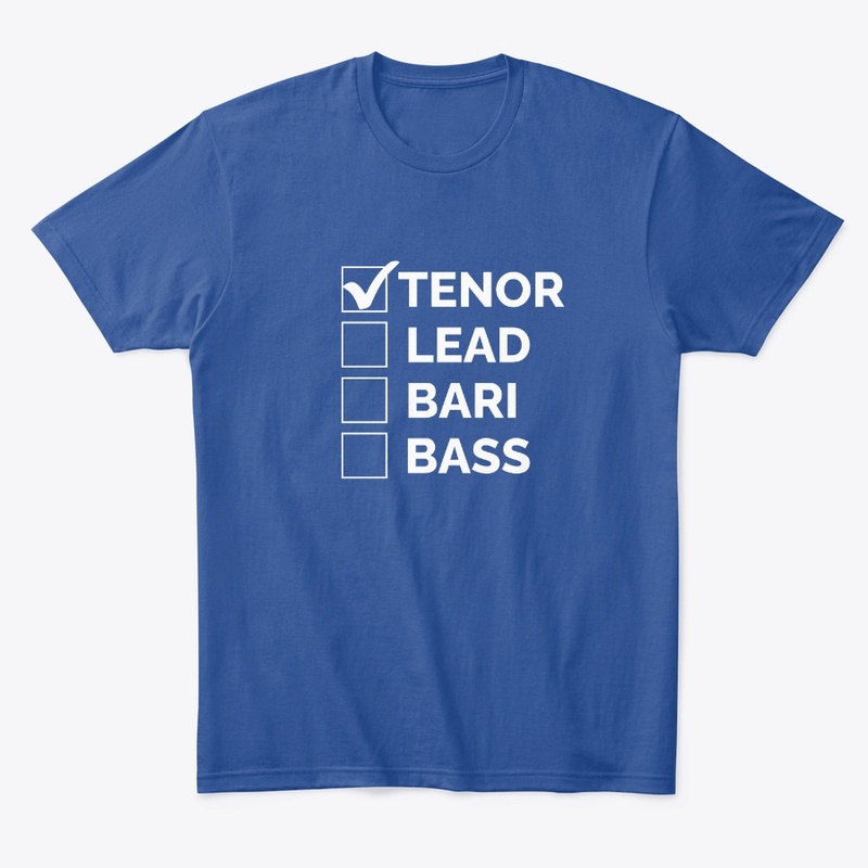 Block Tenor Check Mark White