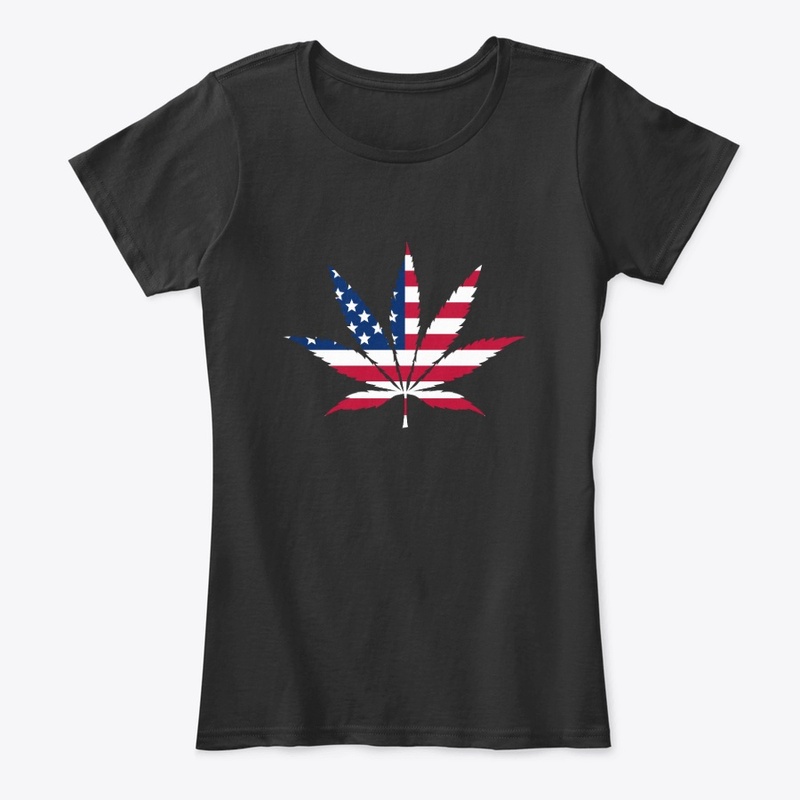 Weed Leaf American Flag