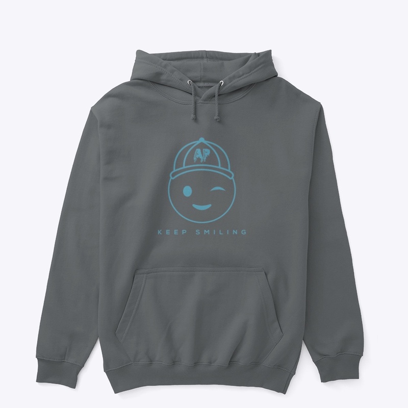 Large Keep Smiling Emoji blue - Classic