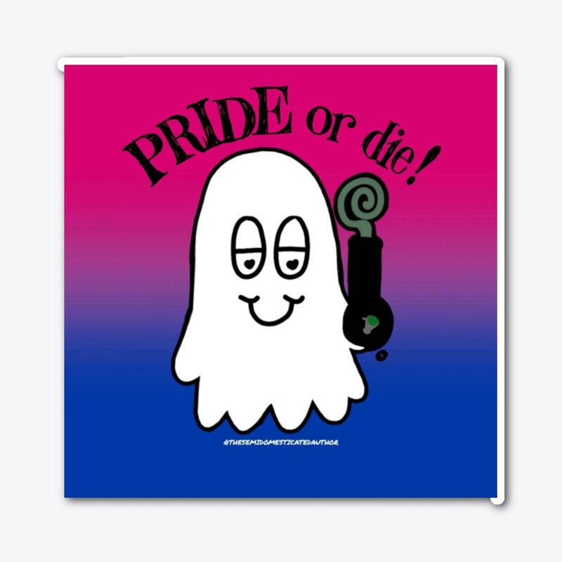 Bong Ghost Bi PRIDE or die sticker