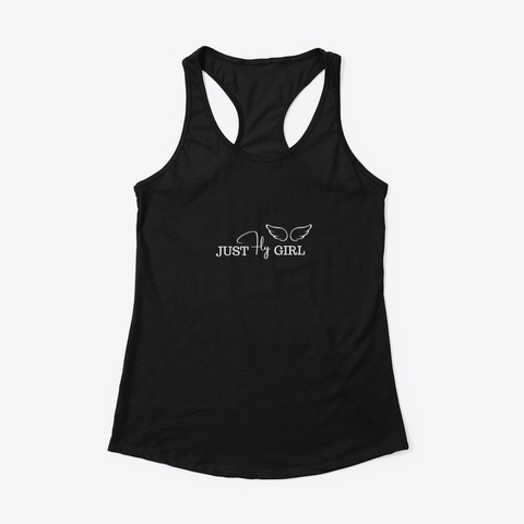 Black Racerback Black T-Shirt Front