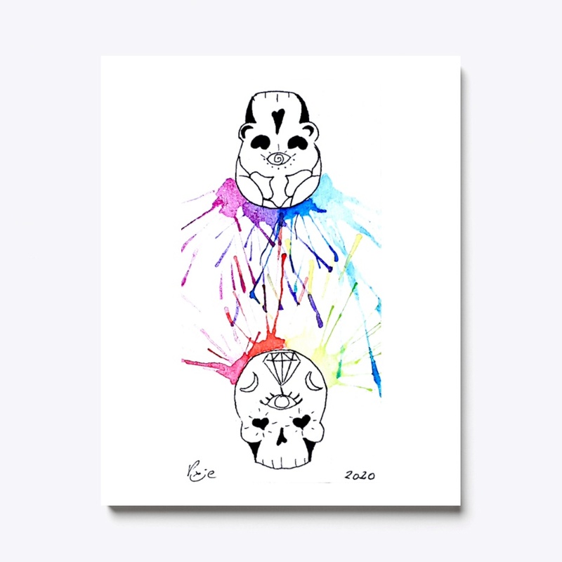 Rainbow Love Skulls
