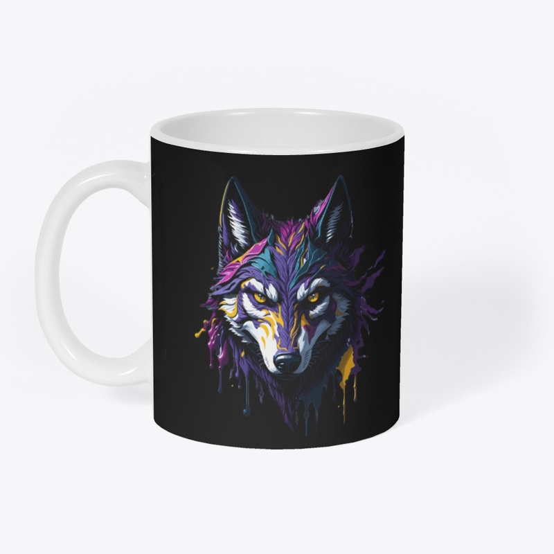 Dark Colour-ful Wolf design