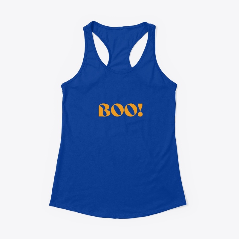BOO!PRINT WOMEN'S TEE AND RACERBACK TANK