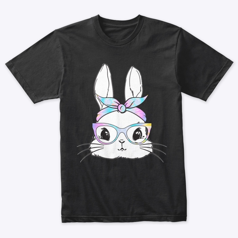 Cute Bunny Rabbit Face Tie Dye Glasses