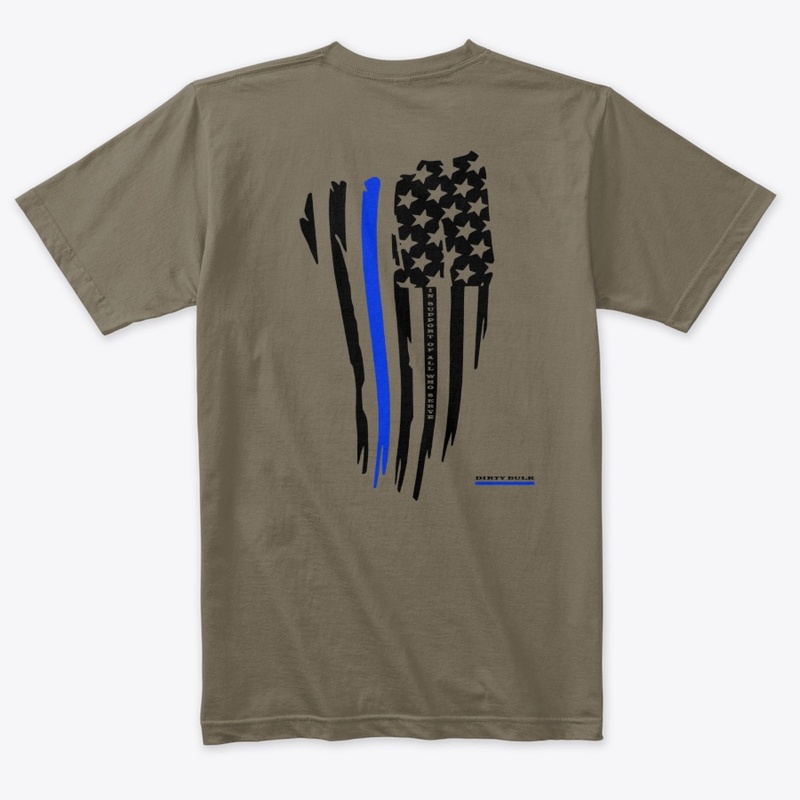 Tattered Thin Blue Line Flag